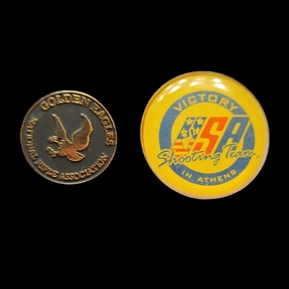 NRA and USA shooting Team Vintage Pins Hat Jacket Lapel Vest Pins